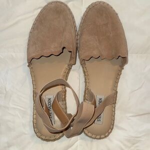 Steve Madden Beige Espadrille Flats